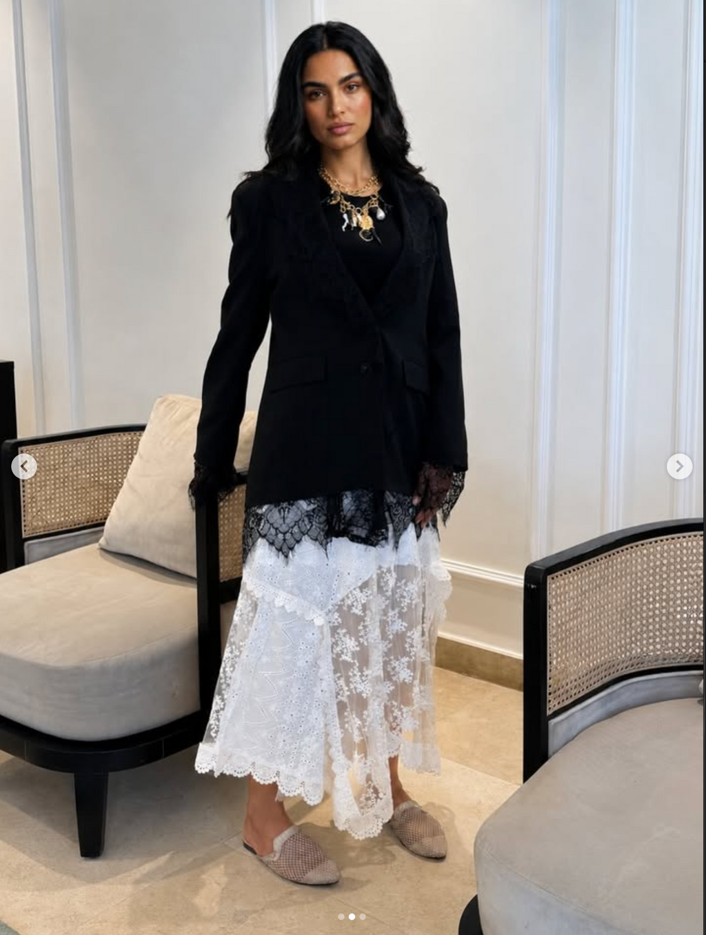 Midnight Lace Tailored Blazer