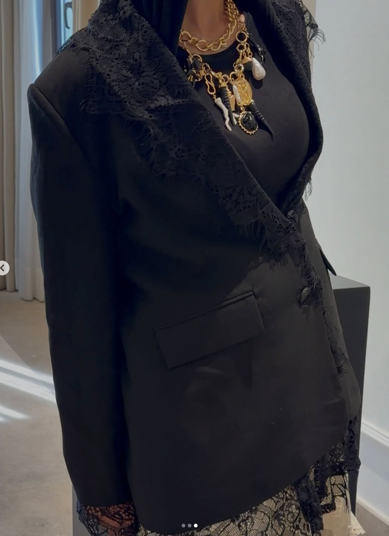 Midnight Lace Tailored Blazer